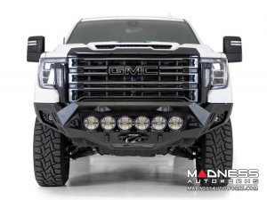 GMC Sierra 2500 Bomber Front Bumper w/ 6 Rigid 360 Round LED Lights